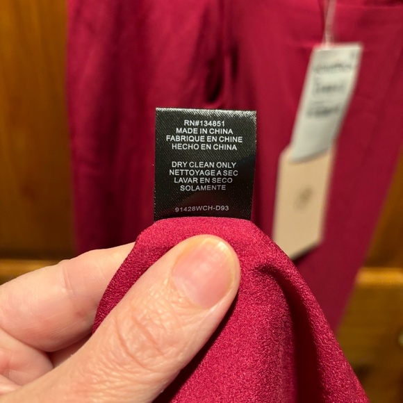 Wayf The Angelina Slit Wrap Gown in Magenta Small NWT - Picture 7 of 7